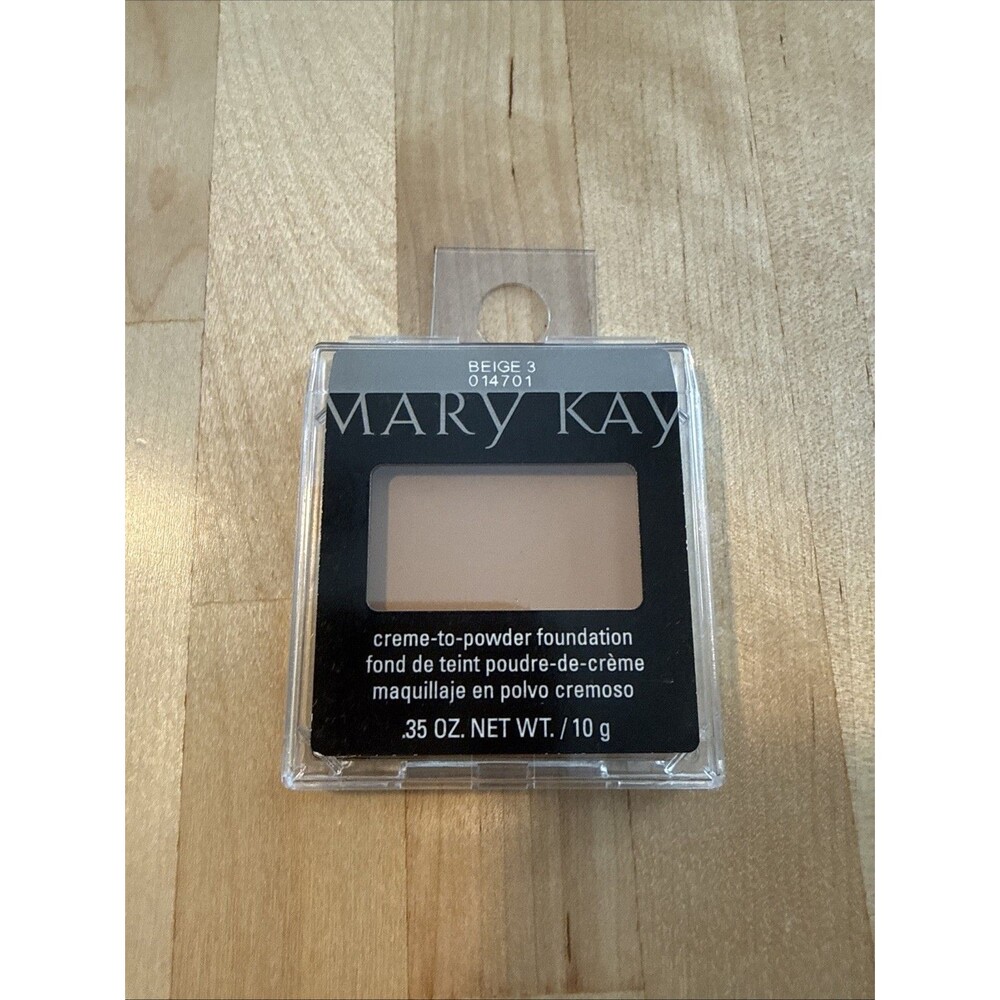 New In Package Mary Kay Creme to Powder Foundation Beige 3 Full Size 014701